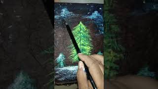 Christmas Tree art painting drawing handmadepaper [upl. by Avonasac3]