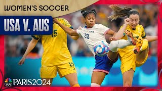 Trinity Rodman USWNT get the job done in 21 win over Australia  Paris Olympics  NBC Sports [upl. by Ainoet]