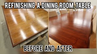 Refinishing a Dining Room Table  Furniture Restoration Repair How to  John Bear Woodworking [upl. by Camey]