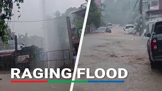 Enteng leaves raging flood in Antipolo east of Manila  ABSCBN News [upl. by Fawcett]