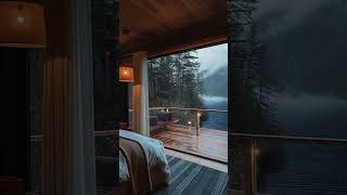 🌧️ Cozy Bedroom with Lake amp Fiord View  Rainfall for Sleep amp Relaxation 2 Hours 🌊🏔️ [upl. by Chally627]