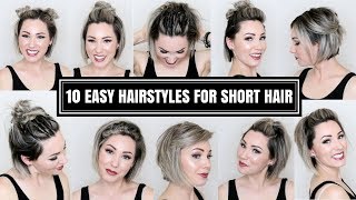 10 EASY HAIRSTYLES FOR SHORT HAIR  CHLOE BROWN [upl. by Galloway324]