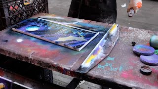 Amazing Spray Paint Art Times Square New York City In 2021 [upl. by Leahcir407]