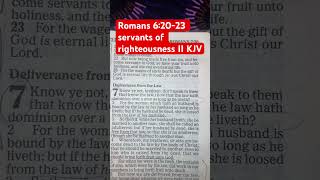 Romans 62023 servants of righteousness II KJV [upl. by Ronoc]