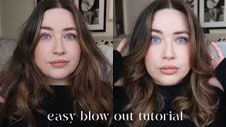 EASY BLOW OUT HAIR TUTORIAL  my go to bouncy hairstyle  air wrap and rollers  maxine lee harris [upl. by Hannover]