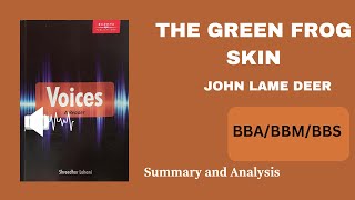 The Green Frog Skinessay by John Lame Deer Voices summary in Nepali BBABBMBBS New Course TU [upl. by Nyladnek]