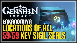 All 59 Enkanomiya Key Sigil Seals Genshin Impact [upl. by Kcirdot]