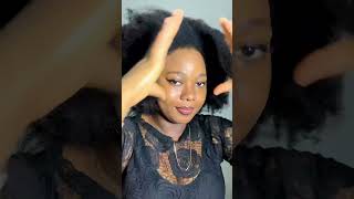 3in1 half wig from ​⁠HerGivenhair naturalhair halfwig 4chair hairstyletutorial viral hair [upl. by Minda]