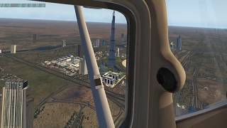 xplane 11  best freeware scenery addons  Dubai OMDB to Dubai Skydive  Airfoillabs Cessna 172 [upl. by Muhcon]