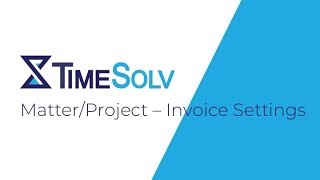 MatterProject  Invoice Settings [upl. by Leach]