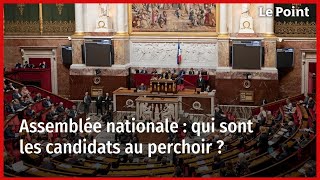 Qui sont les candidats au perchoir de lAssemblée nationale [upl. by Ymaral]