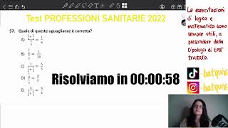 CORREZIONE TEST PROFESSIONI SANITARIE 2022 [upl. by Natanoy629]