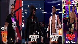 WWE 2K24  CM Punk SSLAM 2024AEW FD 23  LA Knight SSLAM 2024 Grayson Waller RAW 5824 Now On CC [upl. by Aeresed]