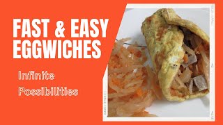 Fast amp Easy Eggwiches  No Nut Keto Bread [upl. by Llehcar821]