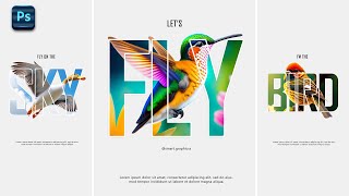 Typography Poster Design in Photoshop  Masking Effect Tutorial [upl. by Naols280]