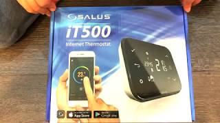 Termostat SALUS IT 500 Cronotermostat cu unde radio Wifi comandat prin internet Usor de instalat [upl. by Brocky]