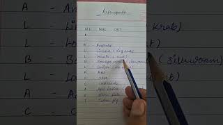 Arthropoda phylum examples mnemonic shorts ytshorts animalkingdom [upl. by Yregerg31]