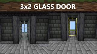 3x2 Glass Door Tutorial For Minecraft Bedrock [upl. by Nus]