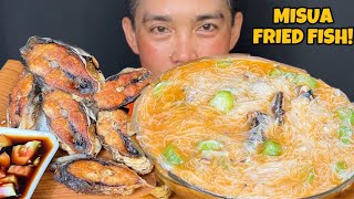 Misua at Fried Fish Mukbang Asmr  Filipino Food Mukbang Philippines [upl. by Babbie]