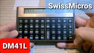 SwissMicros Calculator DM41L  HP41CX Clone  Alarm setting  XYZALM [upl. by Winslow]