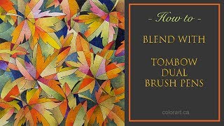 Coloring with Tombow Dual Brush Pen  blending technique [upl. by Aleakim]