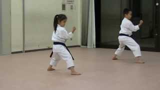 JKA Mahiro amp Masaki practice Heian shodangodan and Tekki shodan part 2 [upl. by Esinal]