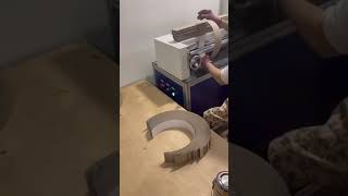 cardboard bending machine for making round box roundboxmachine [upl. by Pickard]