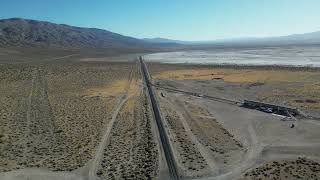 Saltdale Train Tracks • Between CA14 and US395 north of Mojave CA • Drone View [upl. by Montanez26]