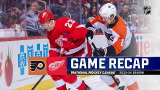 Flyers  Red Wings 125  NHL Highlights 2024 [upl. by Emily]