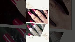 nailsdesign redbottoms redandblack glitternails glitter nailart nailartist nailartistry [upl. by Dalenna]