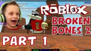 Roblox Broken Bones 2 1 insane falling and breaking bones  KID GAMING [upl. by Amhsirak]