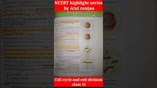 Cell cycle and cell division class 11  NCERT highlight series by atul ranjan shorts [upl. by Lyall]