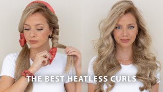 NEW Heatless Curls Tutorial 💙 ROBE CURLS UPDATED [upl. by Charo152]