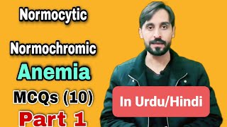 Normocytic Normochromic Anemia MCQs  In UrduHindi  10 MCQs  Part 1  MLT MCQs [upl. by Annaerb]