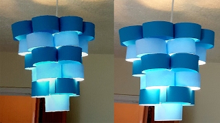 DIY lamp for pendant light  learn how to make a lampshade  DIY Lampshade out of paper 2020 [upl. by Atikel]