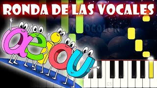 Ronda de Las Vocales  Piano Cover  Tutorial  Karaoke [upl. by Brianna110]