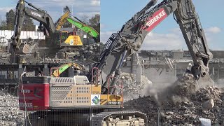 4K Two Volvo EC750E Excavators At Work [upl. by Nasas]