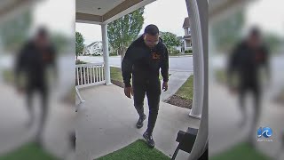 Suspect in FedEx sweatshirt stole package from Langley base housing sheriffs office says [upl. by Dermot]