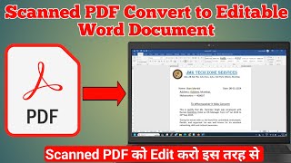 How to Convert a Scanned PDF to Editable Word Document  Easy amp Quick Tutorial [upl. by Reinhart]