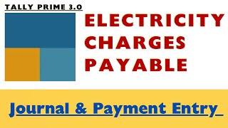 Electricity Charges Payable Entry in Tally Prime  How To Do Electricity Charges Entry in Tally [upl. by Nnairam322]