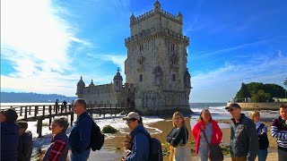 Belem Tower Portugal Lisbon Walking Tour in 4K HDR [upl. by Ilime]