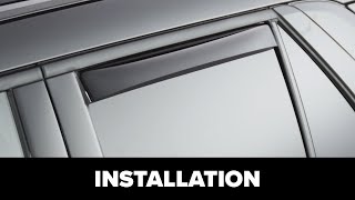 Rear WeatherTech Side Window Deflector Installation with window mostly closed [upl. by Jorgensen]