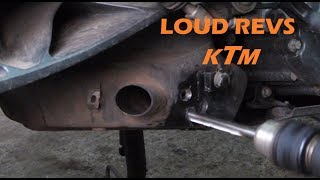 Drilling Holes in KTM DUKE Exhaust  LOUD EXHAUST [upl. by Assile]