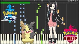 Pokemon Sword and Shield  Marnie Battle Theme Piano Synthesia [upl. by Sera750]