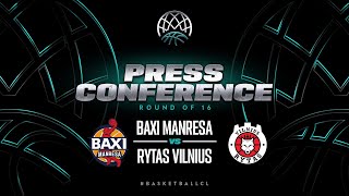 BAXI Manresa v Rytas Vilnius  Press Conference  Basketball Champions League 202223 [upl. by Anelrahs485]