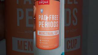 SIRONA menstrual cup pad free periods☺️with no rashes leakage or odour up to 8 hours protection [upl. by Kaiulani]