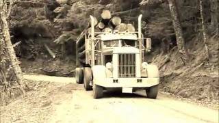 Tims 48 Peterbilt logging truck on Sumas Mt [upl. by Leina753]