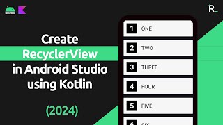 How to create a RecyclerView in Android Studio 2024 [upl. by Kellen]