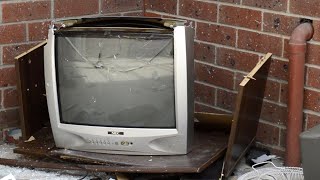 Smashing an NEC FS5171 CRT Television [upl. by Arata]