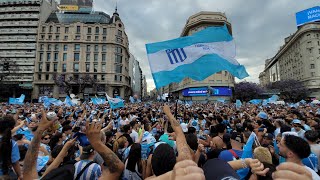 FESTEJOS EN EL OBELISCO  RACING CAMPEON SUDAMERICANA 2024 🏆 [upl. by Nelda145]